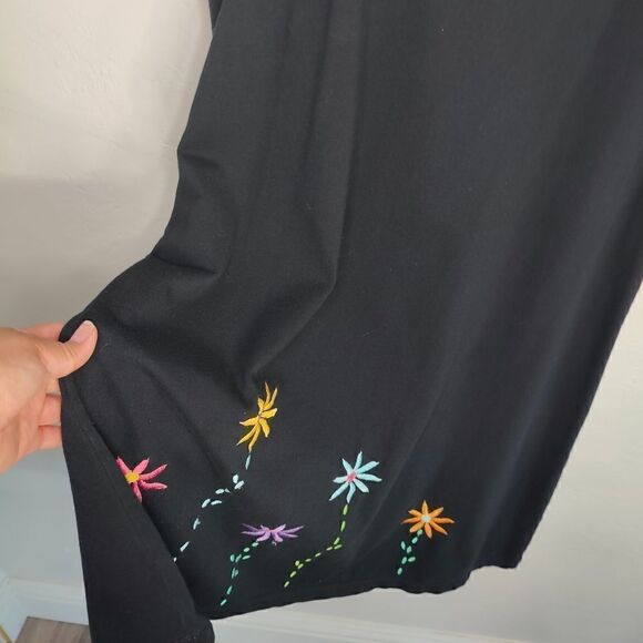 Michael Simon Vintage Flower Embroidered Dress - Picture 4 of 6